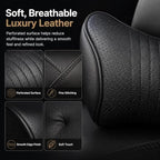 Universal Memory Foam Car Headrest Neck Pillow, Elegant Black - Image 4