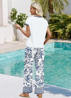 WIHOLL Two Piece Sets for Women Summer Spring Outfits Travel Cruise Resort Wear 2026 Beach Vacation Palazzo Pants Set - Image 4