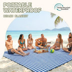 Genovega Waterproof Picnic Blanket Beach Outdoor Mat Rug Registry Wedding Search by Name Must Have Items Newly Wed Married Couple Gifts Bridal Husband Wife Men Women Mr Mrs 1 Anniversary Present - Image 3