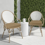idee-home Outdoor Chair Cushions Set of 2, 17" x 17" D-Shaped - Image 5
