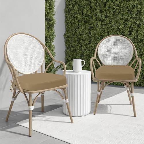 idee-home Outdoor Chair Cushions Set of 4, 17" x 17" D-Shaped - Image 5