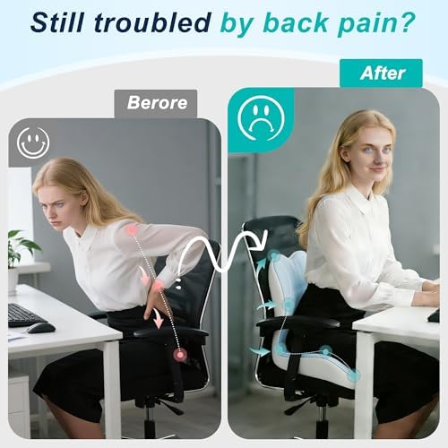 Seat Cushion for Office Chair, Ergonomic Cushion with Lumbar Support Pillow - Image 5