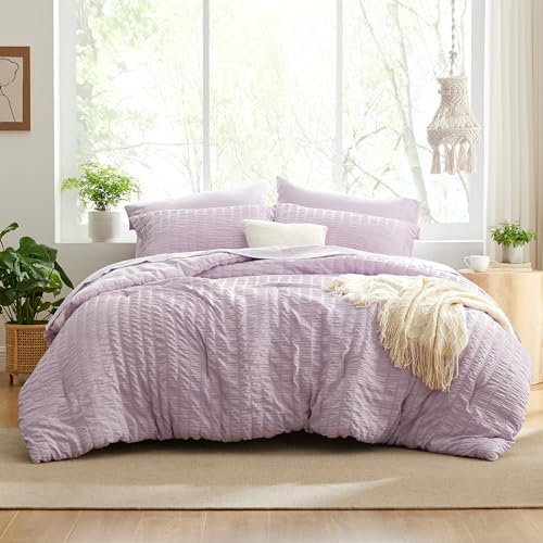 Seersucker Lavender California King Comforter Set, 7-Piece Bed in a Bag - Image 2