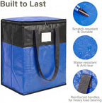 2Pack 180L Extra Large Moving Bags Heavy Duty with Strong Zipper & Comfortable Handles,Sturdy & Durable Clothes Storage Bags ,Reusable Packing Moving Boxes for College Dorm,Bedding, Space Saving,Blue - Image 4
