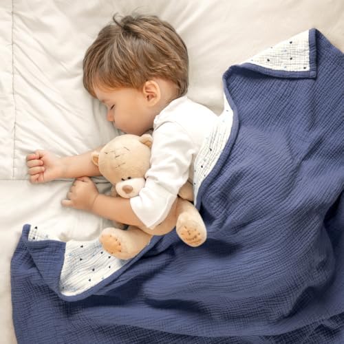 lulumoon Muslin Baby Blanket for Boys: Cotton Toddler Blanket for Daycare - Image 5