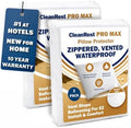 CleanRest Pro Max Pillow Protector Line (Queen 2 Pack) by CleanRest