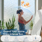 rabbitgoo Window Privacy Film, Static Cling, Frosted Silk, 35.4" x 118.1" - Image 4