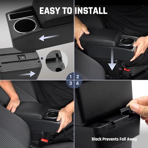 YJYWZH Armrest Box for Nissan Versa Almera Accessories, Black Thread - Image 3