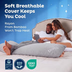 Snuggle-Pedic Body Pillow for Adult Side Sleepers, 20x54in Light Gray - Image 3