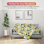 Bee Lemon Throw Blanket Soft Lightweight, Watercolor Fruit Botanical Blankets for Bedroom Living Room Sofa Office, Vibrant Animal Cozy Throws, Home Accent and Kids Girls Gifts, 50 X 60 Inch - Image 2