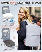 WONHOX Vacuum Seal Travel Backpack with Air Pump,Compression Vacpack Waterproof Carry On Backpack for Travel Women Men with Vacuum System,Airlines Approved Daypack Laptop Space Saver Bags,Grey - Image 5