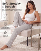 3 Pack Women's Pajama Pants Soft Lounge PJ Bottoms Comfy Sleepwear Pijamas - Image 4