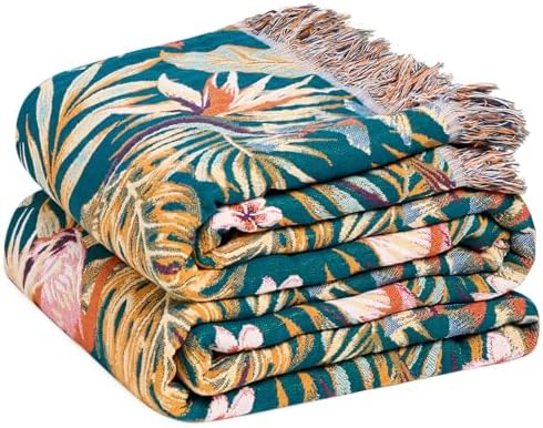 LUTBM Boho Throw Blanket for Bed 60"x80", All Season Cotton Couch Blankets by LUTBMFindYourFreeSpiritatHome