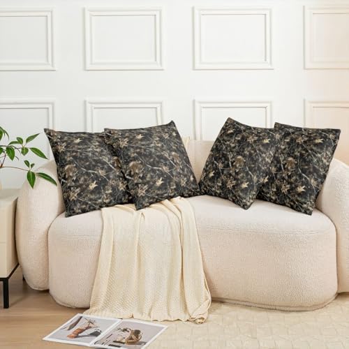 Erosebridal Camoflage Throw Pillow Covers 24x24 Set of 2 Brown Camo Hunting Cushion Cover Rustic Farmhouse Forest Lodge Throw Pillow Case for Bed Couch Sofa Retro Country Cabin Home Decor - Image 6