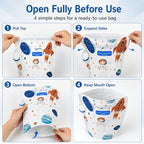 Disposable Vomit Bags, 2000ml Dual-Zip Paper Bags, 28 Pack - Image 5