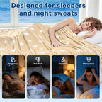 inhand Cooling Blanket Queen Size (90"x90") - Double Sided Cooling Blankets for Hot Sleepers, Lightweight Summer Blanket for Sofa Bed Couch, Travel, House Warming Gifts New Home Light Khaki Beige - Image 4
