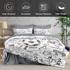 WeCozy Full Comforter Set with Sheets, 7 Pieces Soccer Ball Bedding - Image 5