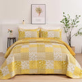 Mybedsoul Yellow Boho Quilt Set Full Size, Patchwork Quilt Bedding Set by Mybedsoul