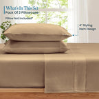 100% Pima Cotton Pillowcases – 800 Series, Ultra Soft & Cooling, Toddler/Travel 12"x16", Set of 2 – Taupe, Hotel Luxury Quality, Envelope Closure, Skin & Hair Friendly - Image 2