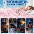 inhand Cooling Blanket Queen Size (90"x90") - Double Sided Cooling Blankets for Hot Sleepers, Cool Soft Lightweight Summer Blanket for Sofa Bed Couch, Travel, House Warming Gifts New Home Rose Pink - Image 4