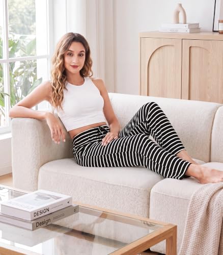 WiWi Pajama Pants for Women Viscose from Bamboo Super Soft Wide Leg Cooling Sweatpants Drawstring Bottoms Sleep Pj Pant S-XXL - Image 3