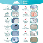 DREAMCARE California King Sheet Sets - 6 pcs Breathable Cooling Sheets - Image 2