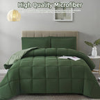 HOMME Over Size 3 Pieces All Season Soft Comfortable Down Alternative Reversible Quilted Oversize Comforter Set School Dorm, Machine Washable - Image 3