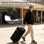 118L Extra Large Moving Bag with Wheels, 2-Pack Rolling Travel Duffel Bags - Image 2