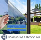 HIDBEA One Way Privacy Window Film,Heat Blocking, Blue,35.4in x 32.8ft - Image 5