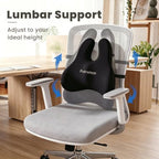 Seat Cushion Lumbar Support Pillow for Office Chair, Car Seat, Desk Chair, Ergonomic Memory Foam Seat Cushion, Office Chair Cushions for Back and Butt, Tailbone & Sciatica Pain Relief Cushion - Image 6