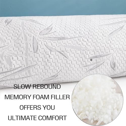 WhatsBedding Memory Foam Body Pillow with Cover, Long Bed Pillow for Adults - Image 4