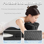Memory Foam Couples Pillow, 27° Ergonomic Wedge, Black - Image 5