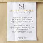 Sweet Home Collection 7 Piece Comforter Set Bag Solid Color All Season Soft Down Alternative Blanket & Luxurious Microfiber Bed Sheets, Camel, Queen - Image 4