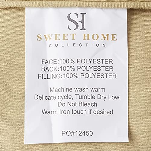 Sweet Home Collection 7 Piece Comforter Set Bag Solid Color All Season Soft Down Alternative Blanket & Luxurious Microfiber Bed Sheets, Camel, Queen - Image 4