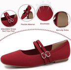 Womens Woven Ballet Flats, Foldable Mary Jane Shoes for Casual Wear - Image 3