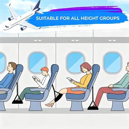Airplane Footrest - Travel Leg Hammock | Adjustable Sling Rest - Image 3