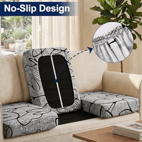 Smiry Waterproof Patio Cushion Covers, Stretch Outdoor Furniture Covers - Image 4