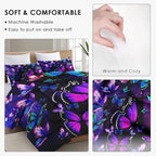 WeCozy King Comforter Set, 3 Pieces Butterfly Galaxy Bedding, All Season - Image 5