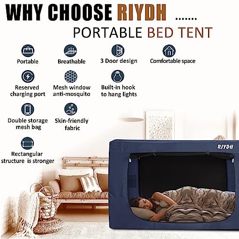 King Bed Tent Bed Canopy for Adult and Kids Indoor Blackout Sleep Tents - Image 2
