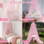 Bed Canopy with Lights, Bed Canopy for Girls Princess with Luminous Stars - Image 6