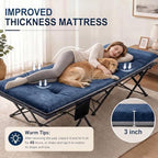 SWTMERRY Cot Mattress Topper - Quilted Cot Pads for Camping, Soft Comfortable Sleeping Cot Mattress Pad Only, Camping Pad 75"x28" for Camp Cot/Rv Bunk/Narrow Twin Bed - Image 4