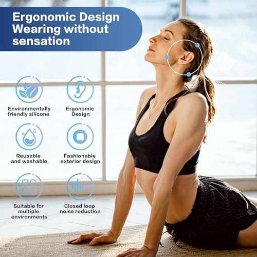 Artevive Earplugs Motorcycle.Ear Plugs for Sleeping Noise Cancelling 35dB Noise Reduction、Reusable Ear Plugs,Super Soft for Motorcycles Cycling、Sleeping、Work、Travel (White Inner Ring) - Image 4
