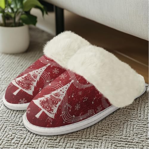 Cotton Slippers With Fluffy Edges House Slippers Non‑Slip Sole - Image 3