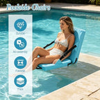 2Pcs Foldable Poolside Chairs with Back Support for Edge of Pool - Image 4