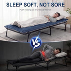 SWTMERRY Cot Mattress Topper - Quilted Cot Pads for Camping, Soft Comfortable Sleeping Cot Mattress Pad Only, Camping Pad 75"x28" for Camp Cot/Rv Bunk/Narrow Twin Bed - Image 5