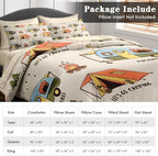Pamnest Full Comforter Set with Sheets, 7 Pieces Summer Camp Bedding - Image 6