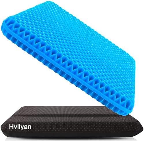 Gel Seat Cushion for Long Sitting, (Thick & Large) Cushion for Wheelchair by Hvllyan