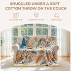LUTBM Boho Throw Blanket for Bed 60"x80", All Season Cotton Couch Blankets - Image 4