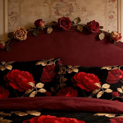 CCoutueChen Vintage Floral King Size Bed in A Bag for Girls, 7Pcs - Image 4