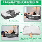 Elviros Cervical Memory Foam Neck Pillow for Pain Relief Side Sleeping - Image 3